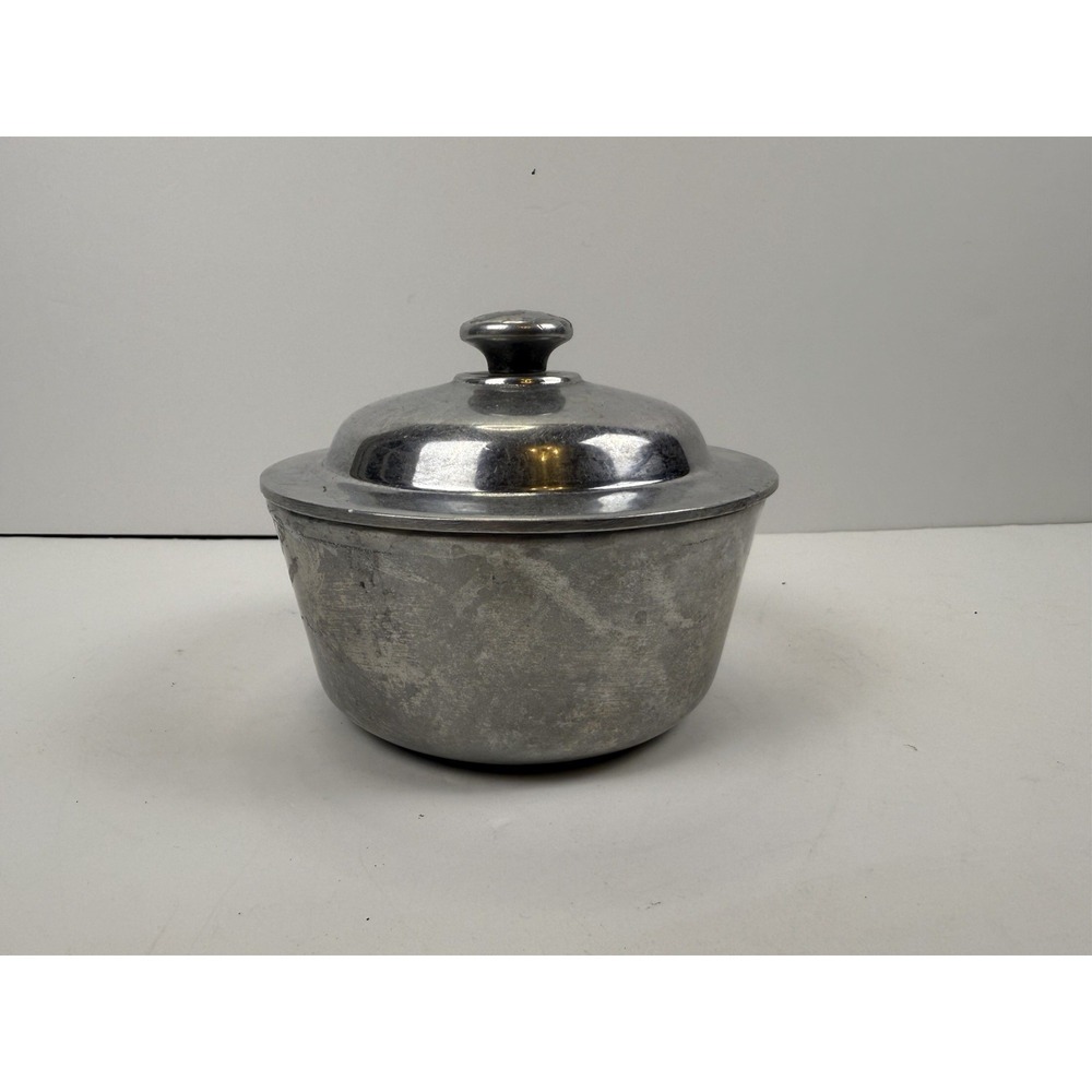 Vintage Wilton, Columbia PA. Pewter Small Serving, Sugar Bowl w/Lid Stamped